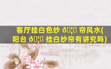 客厅挂白色纱 🦋 帘风水(阳台 🦅 挂白纱帘有讲究吗)